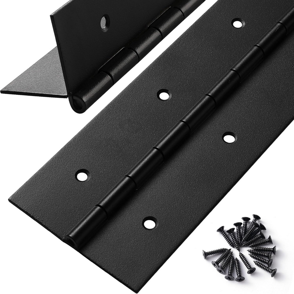 Piano Hinge Continuous - 6in-20in Black Piano Hinges Heavy Duty