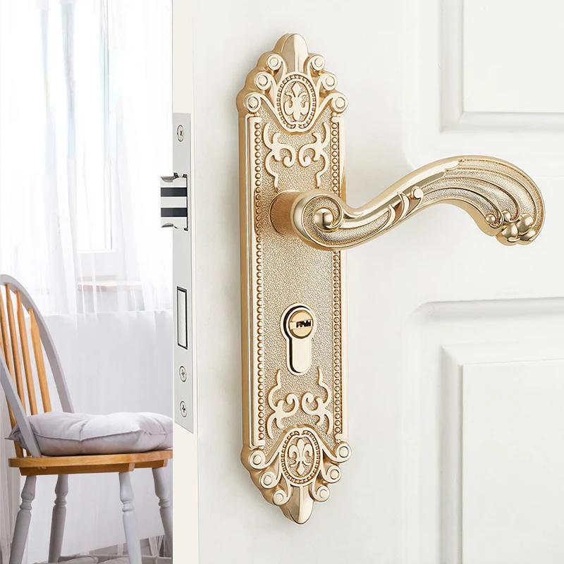Furniture Hardware Locks - European Silent Interior Door Handle Luxury