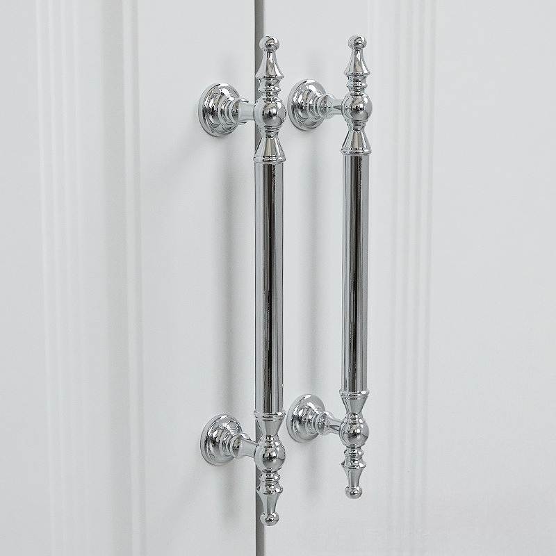 Furniture Hardware High End - French Bright Silver Cabinet Handle Creative
