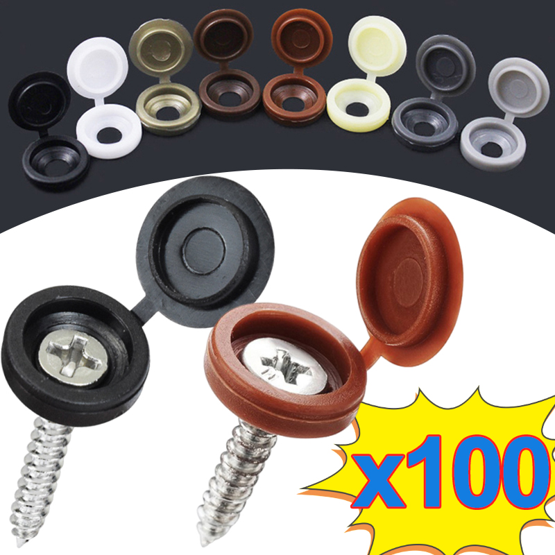 Furniture Hardware Black - 10/500pcs Screw Decorative Cap Plastic Protective