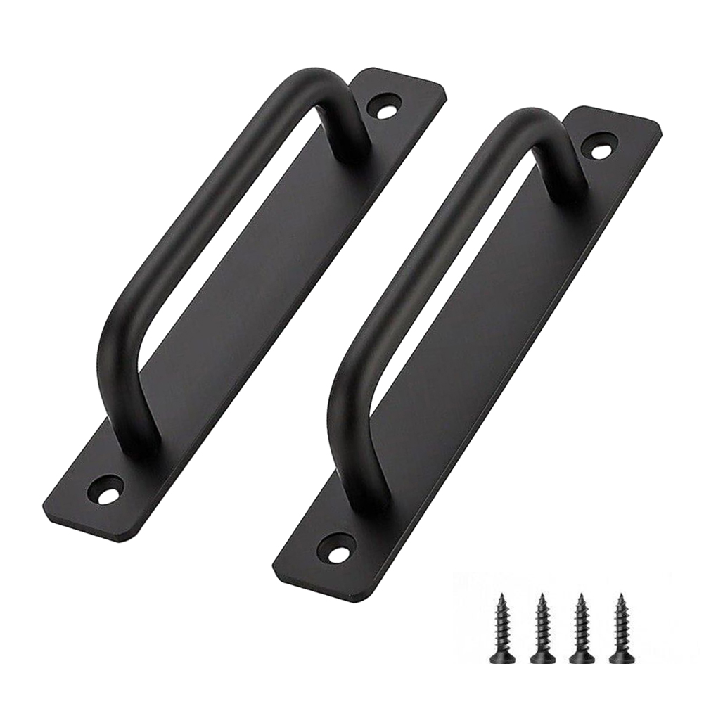 Furniture Hardware Black - 2Pcs Door Pull Handles Aluminium Alloy