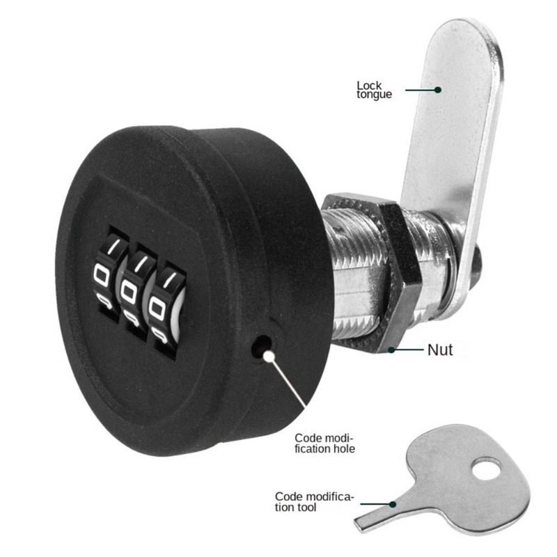 Furniture Hardware Locks - Drawer Password Lock 20/30mm Thread Length