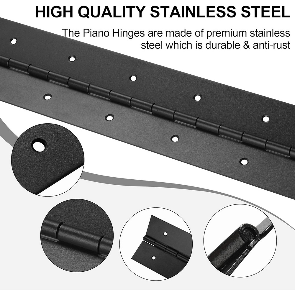 6in-20in Black Piano Hinges He - Piano Hinge Continuous recension och pris