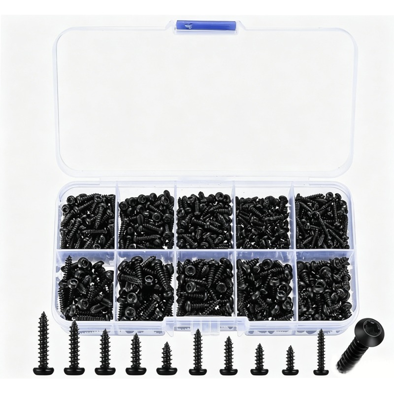 600 Pcs M2-M3 Black Torx Pan H - Furniture Hardware Fasteners recension och pris