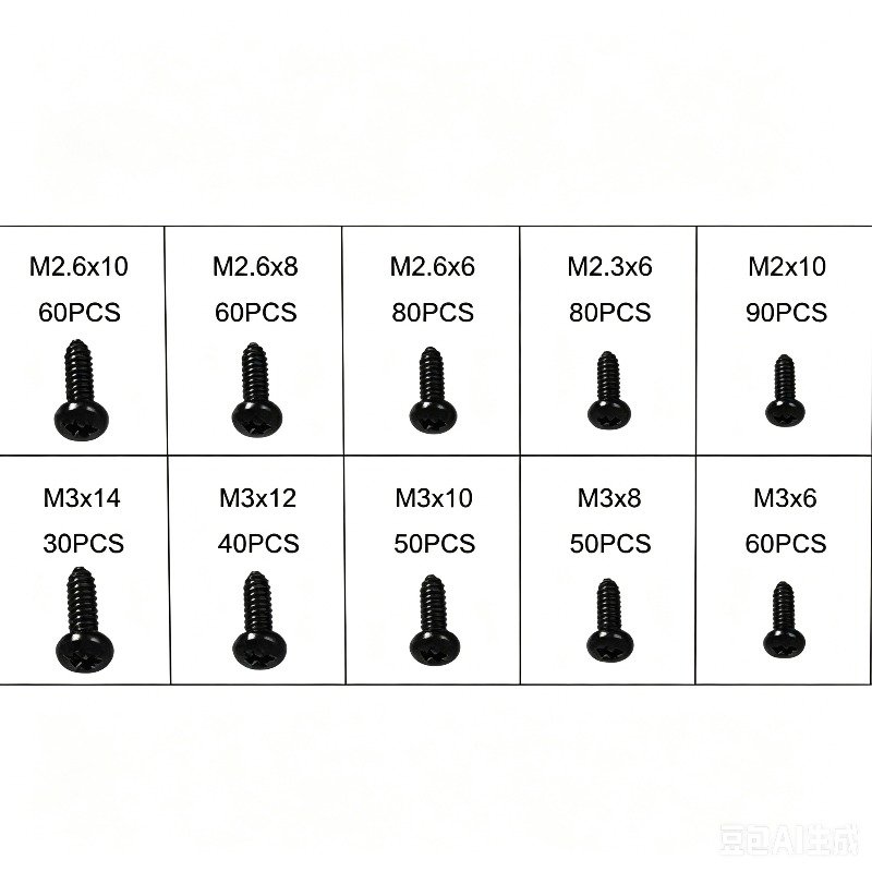 600 Pcs M2-M3 Black Torx Pan H - Furniture Hardware Fasteners recension och pris