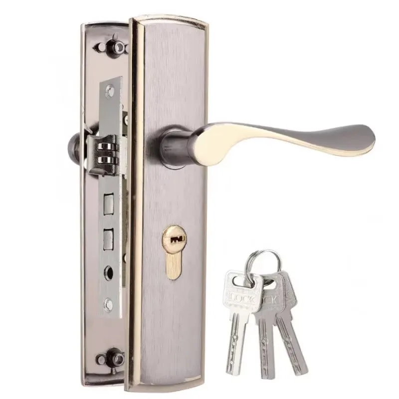 Gold Door Handle Lock Silent H - Furniture Hardware Decorative recension och pris