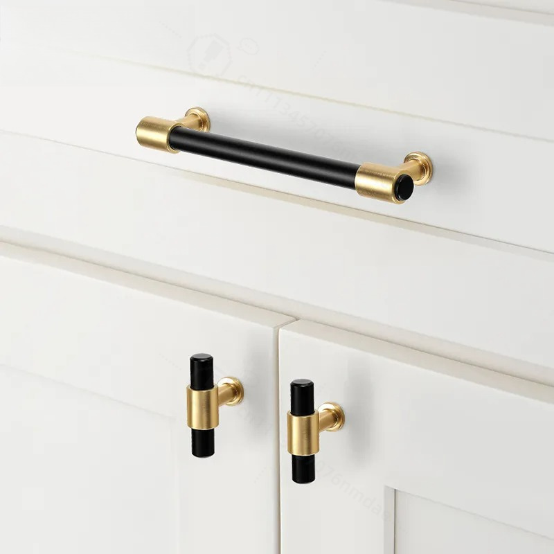 Modern Simple Nordic Black Gol - Furniture Hardware Black recension och pris