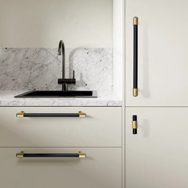 Modern Simple Nordic Black Gol - Furniture Hardware Black recension och pris