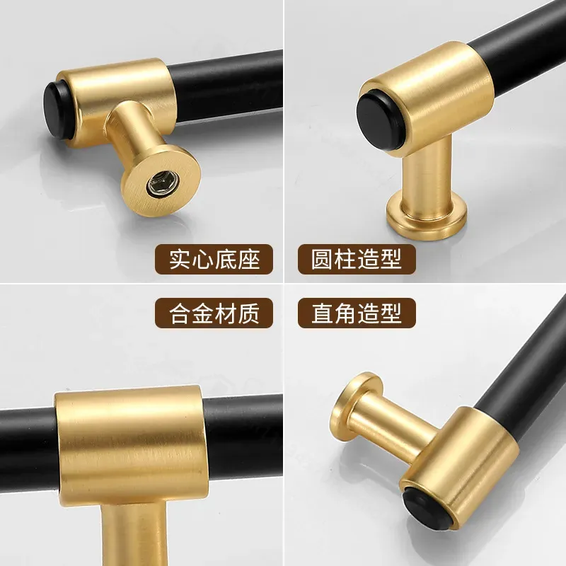 Modern Simple Nordic Black Gol - Furniture Hardware Black recension och pris