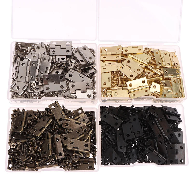 50pcs/box Hinges + 200 Screws  - Furniture Hardware Black recension och pris