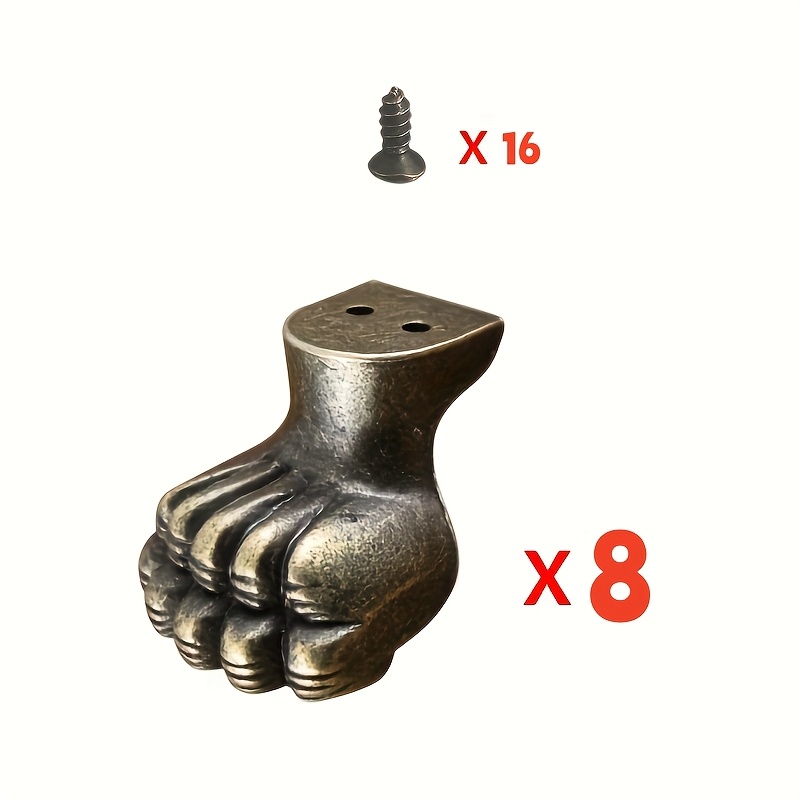 8pcs Antique Foot Brass Jewelr - Furniture Hardware Decorative recension och pris