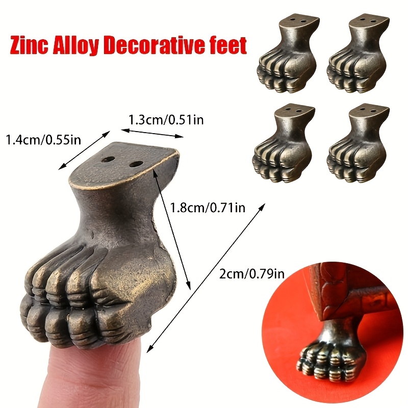 8pcs Antique Foot Brass Jewelr - Furniture Hardware Decorative recension och pris