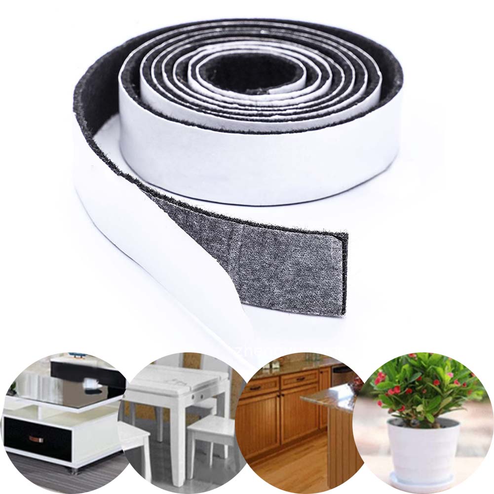 Quiet Felt Strip Self-Adhesive - Furniture Hardware Black recension och pris