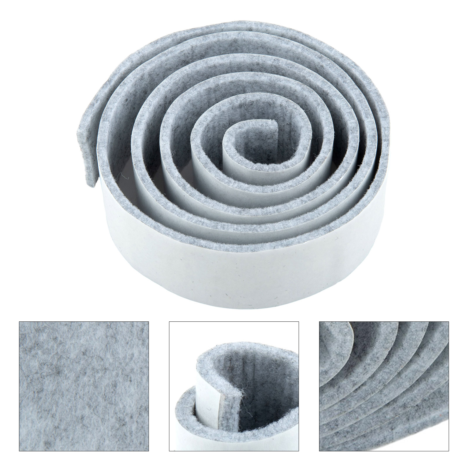 Quiet Felt Strip Self-Adhesive - Furniture Hardware Black recension och pris