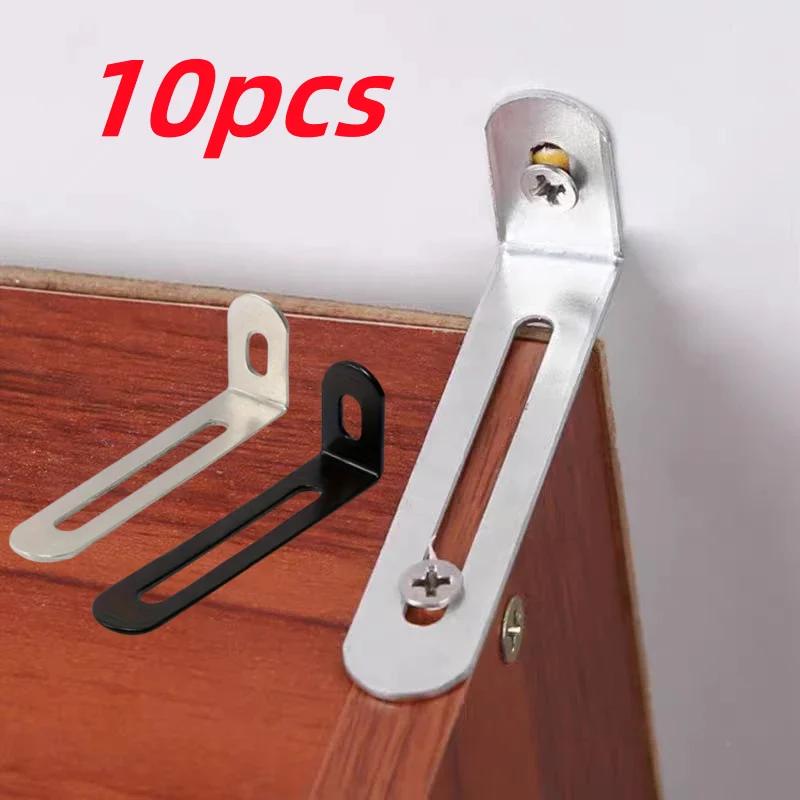 10pcs L-Shaped Adjustable Angl - Furniture Hardware Black recension och pris