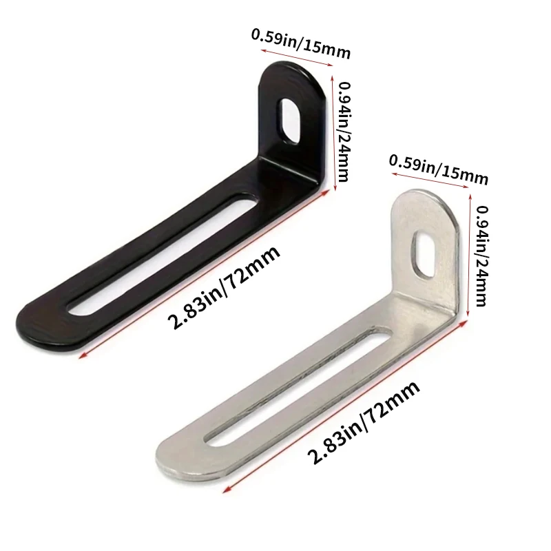 10pcs L-Shaped Adjustable Angl - Furniture Hardware Black recension och pris