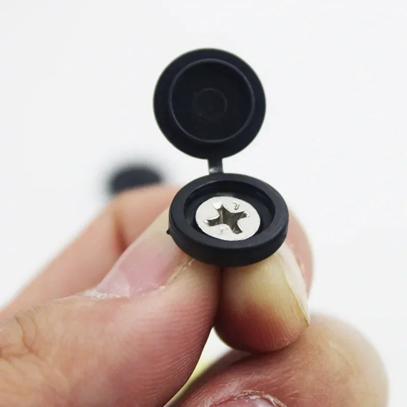 10/500pcs Screw Decorative Cap - Furniture Hardware Black recension och pris